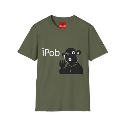 iPob Funny Graphic T-Shirt — Cute Earbud Face Tech Tee