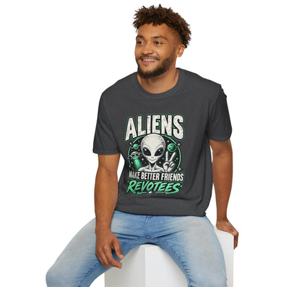 REVOTEES "Aliens Make Better Friends Revotees" Sci‑Fi Tee