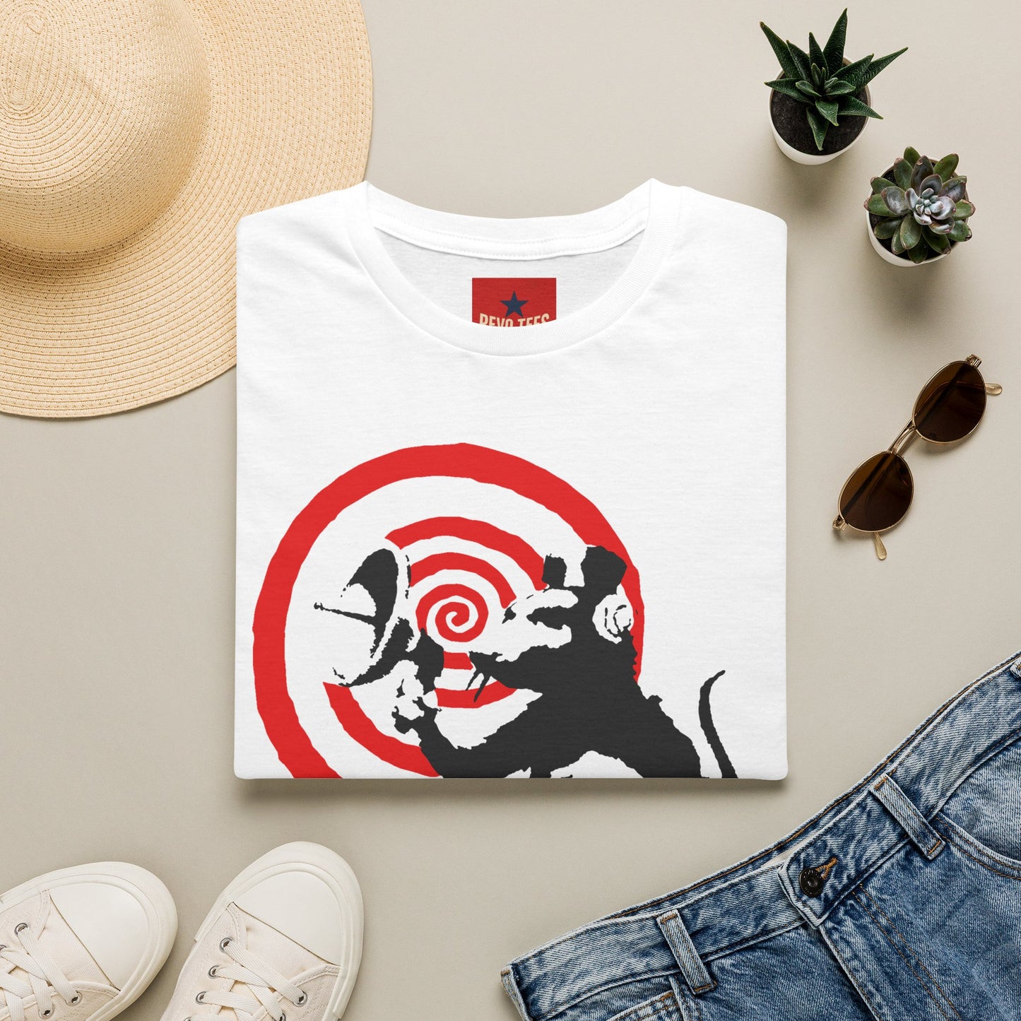 Banksy-Style Rat Target T-Shirt — Street Art Graphic Tee