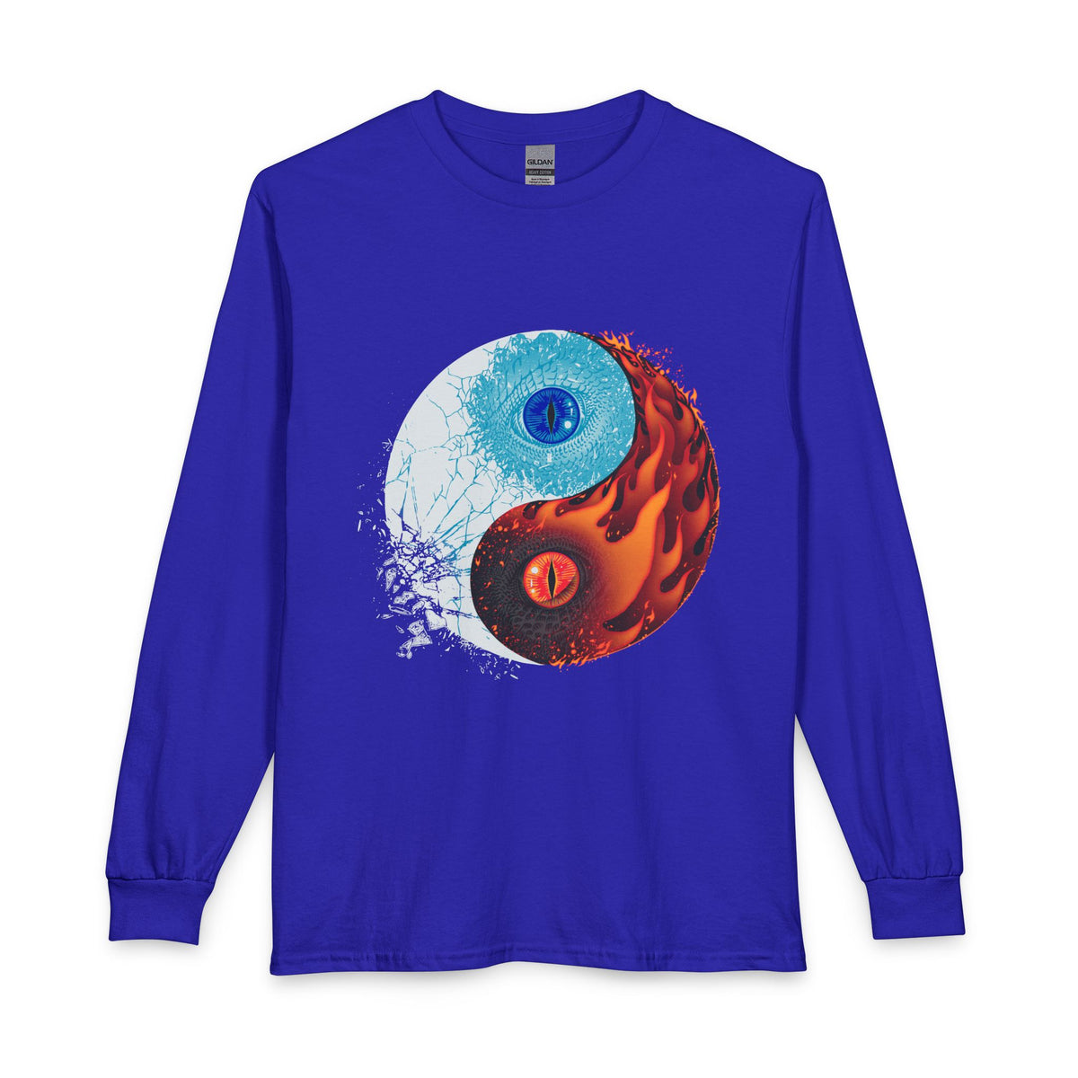 Revotees Fire and Ice Yin Yang Long-Sleeve T-Shirt - alternate view 7