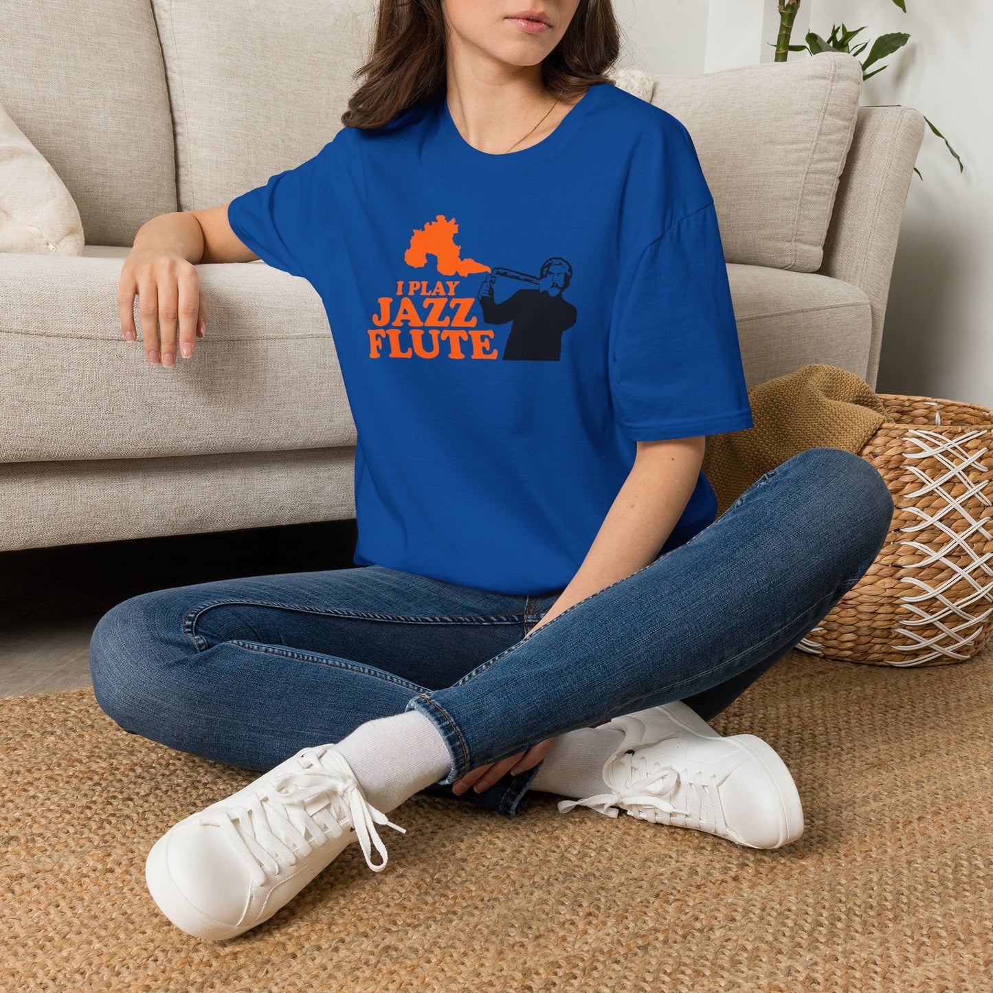 I Play Jazz Flute - Anchor Man - Unisex Softstyle T-Shirt