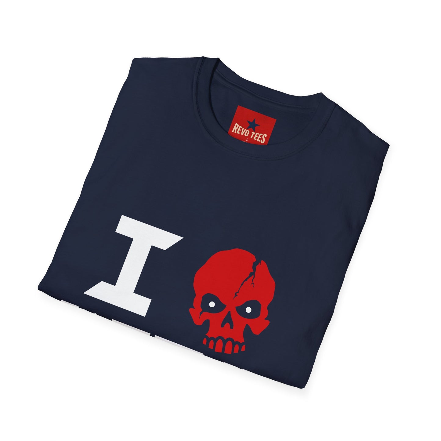 I Love Metal T-Shirt — Red Skull Heavy Metal Band Tee