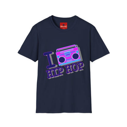 Hip Hop Boombox T-Shirt — "I  Hip Hop" Retro Music Tee