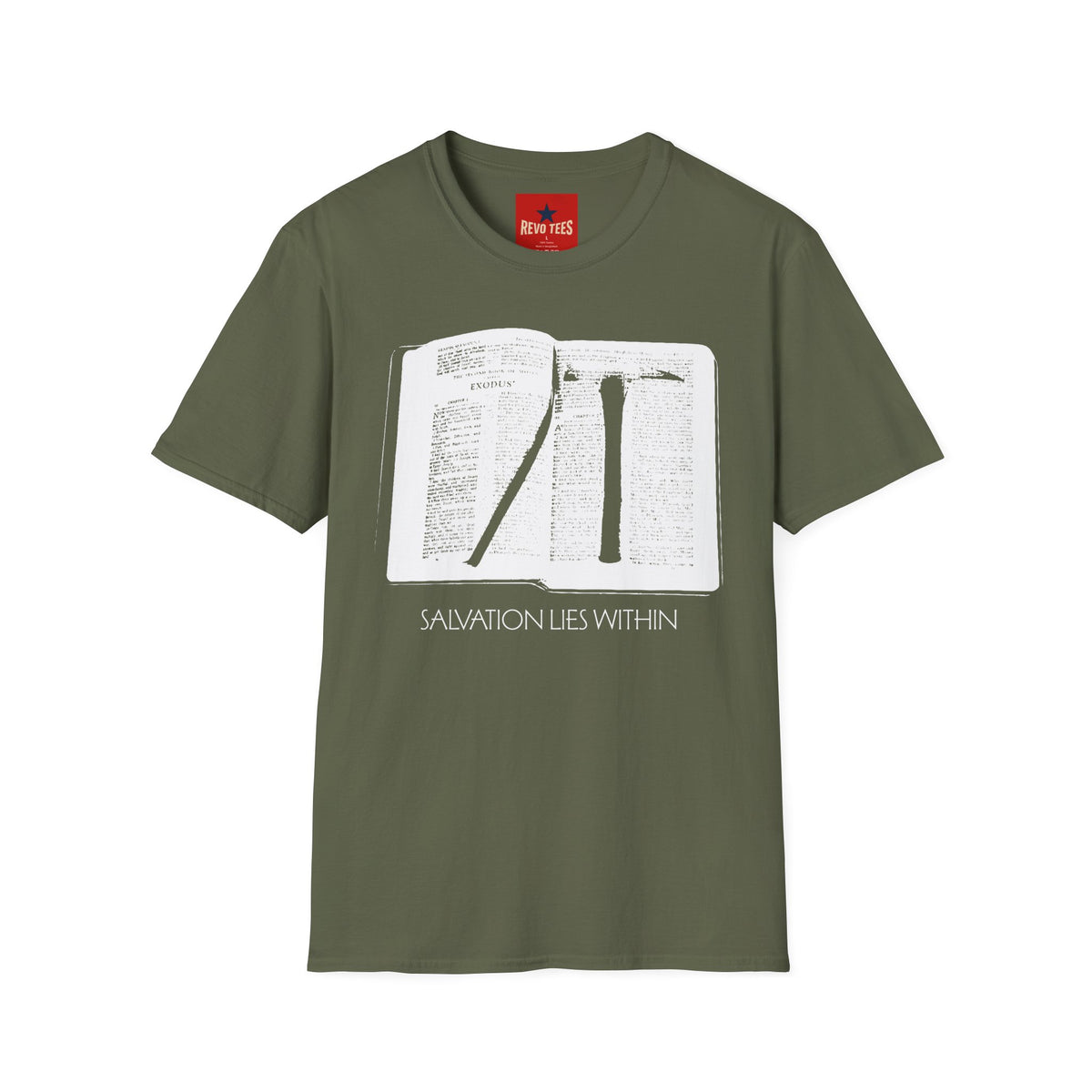 Revotees Salvation Lies Within Vintage Open Bible Graphic T-Shirt - alternate view 3