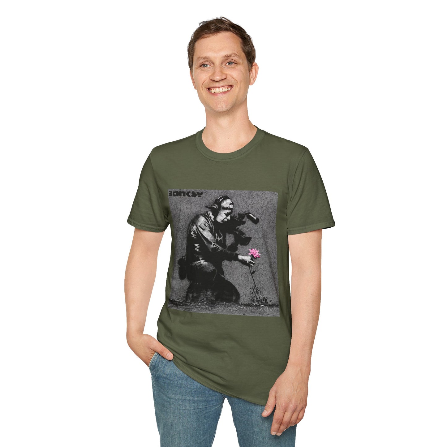 Banksy Flower Thrower T-Shirt — Urban Street Art Graphic Tee