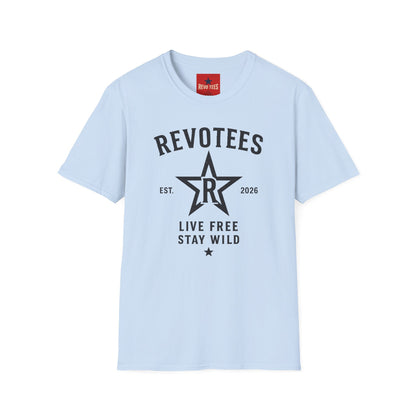REVOTEES Graphic T-Shirt — "Revotees" Star Logo Tee (Est. 2026)