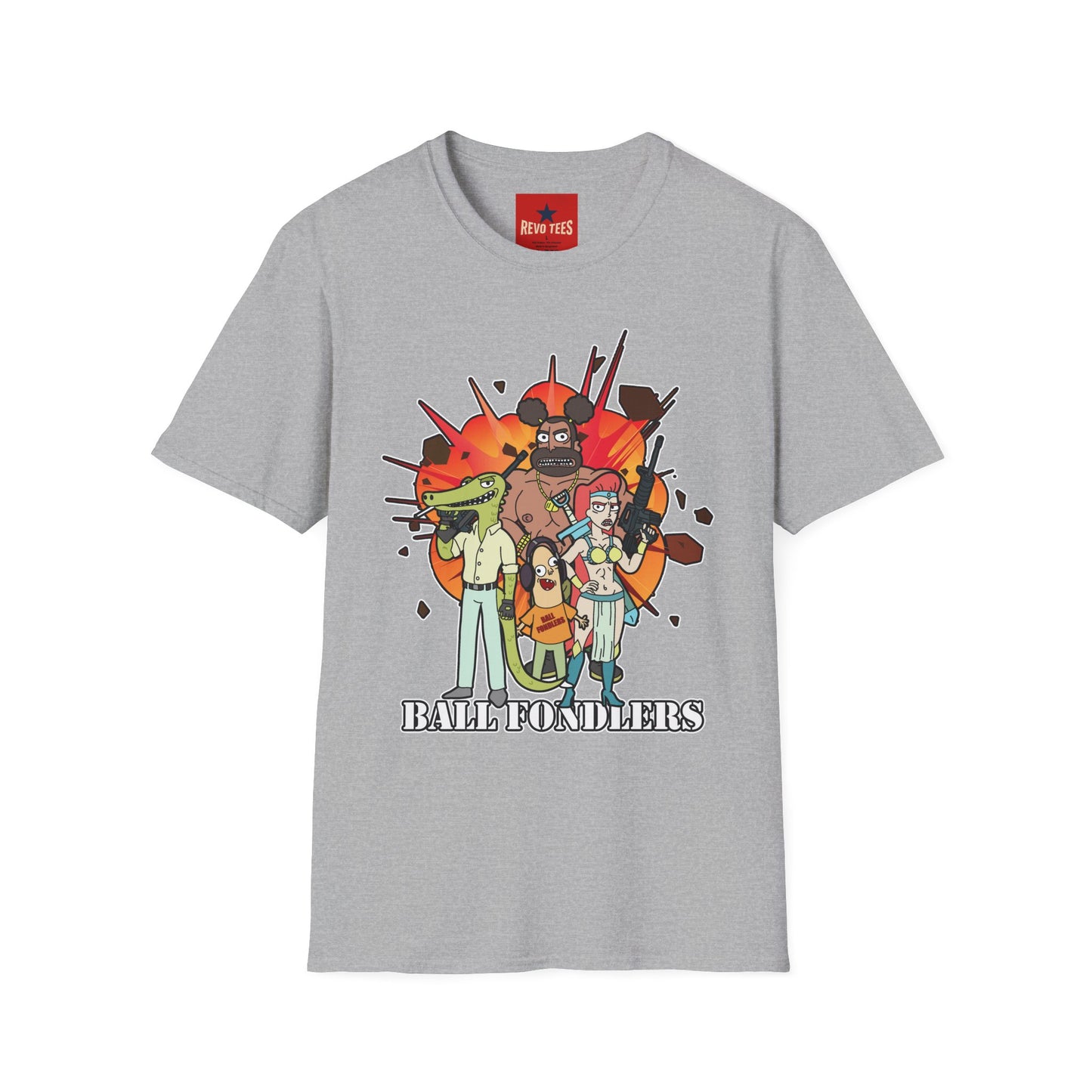 Cartoon Apocalypse T-Shirt — Retro Comic Crew with 'Built to Deliver' Design