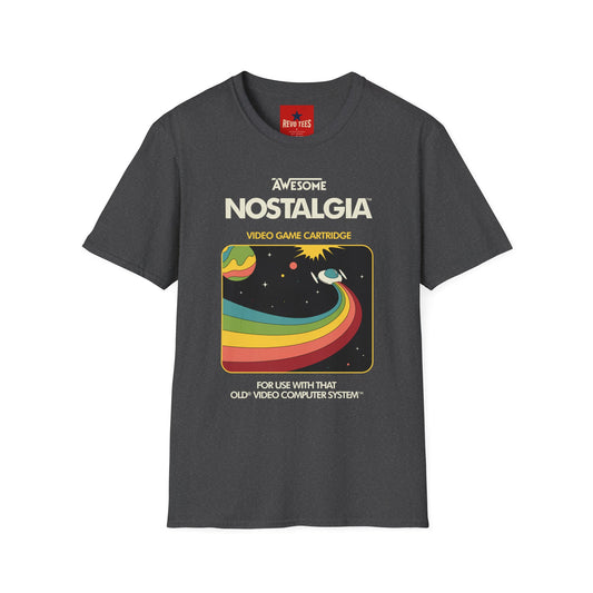 Awesome Nostalgia T-Shirt — Retro Video Game Cartridge Graphic Tee