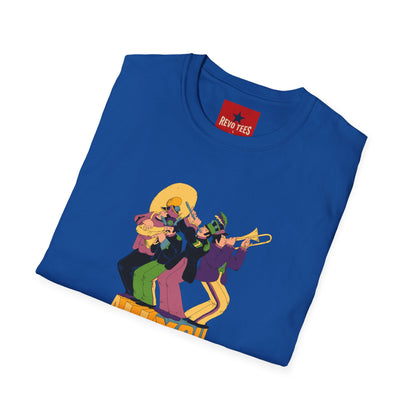 T-Shirt — Retro Jazz Band "All You Need Is Love" Graphic
