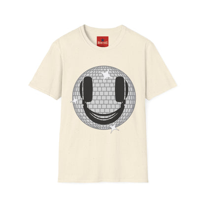 Smiling Disco Ball T-Shirt — Retro Dance Party Graphic Tee