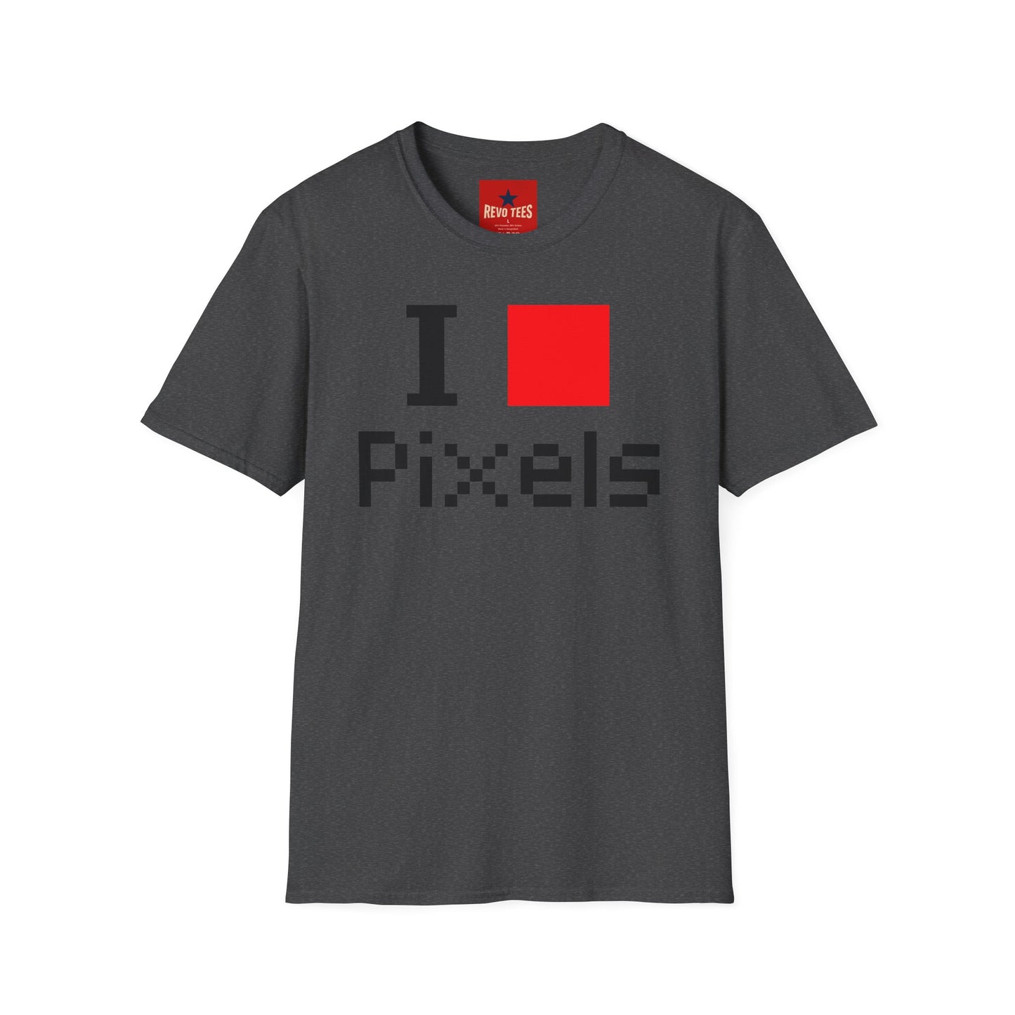 Pixels Lover T‑Shirt — I [Red Square] Pixels Retro Gamer Tee