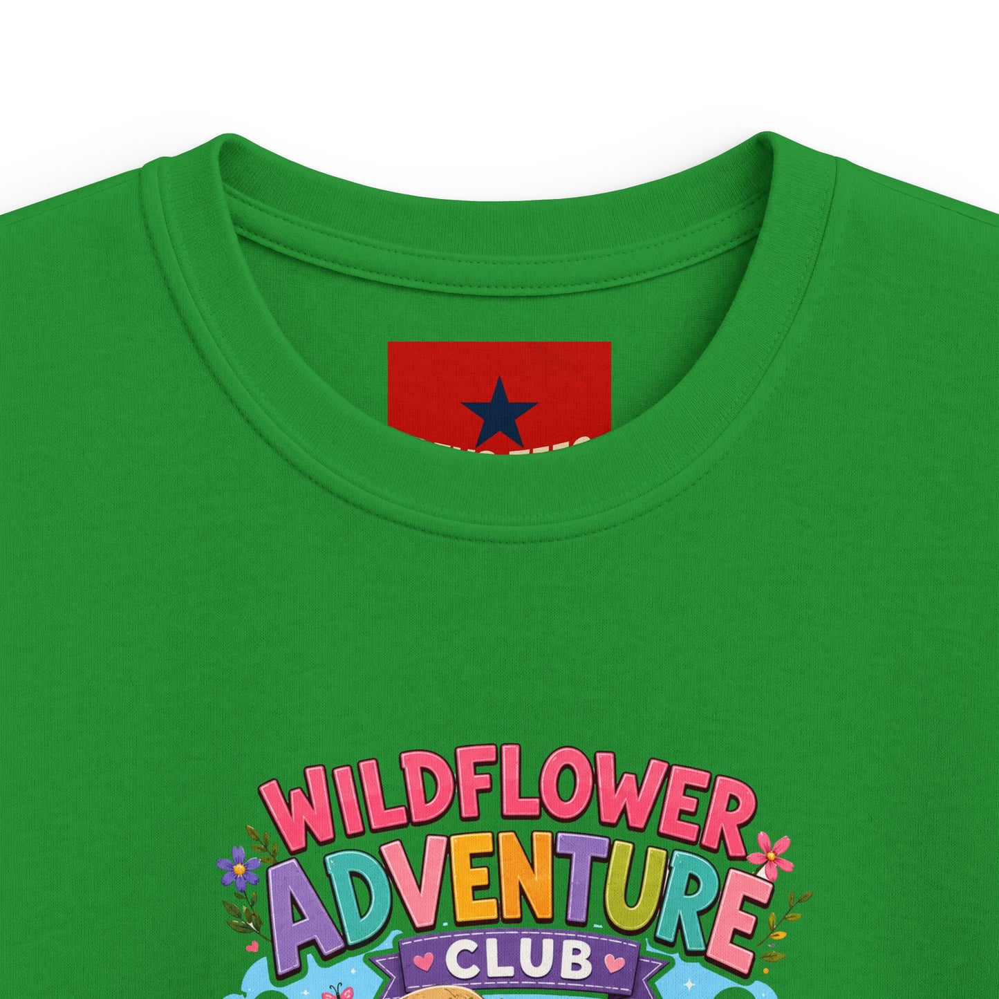 Kids Tee — "Wildflower Adventure Club" Cute Forest Animals Graphic