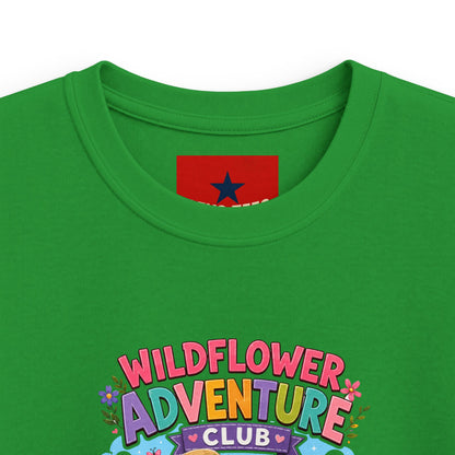 Kids Tee — "Wildflower Adventure Club" Cute Forest Animals Graphic
