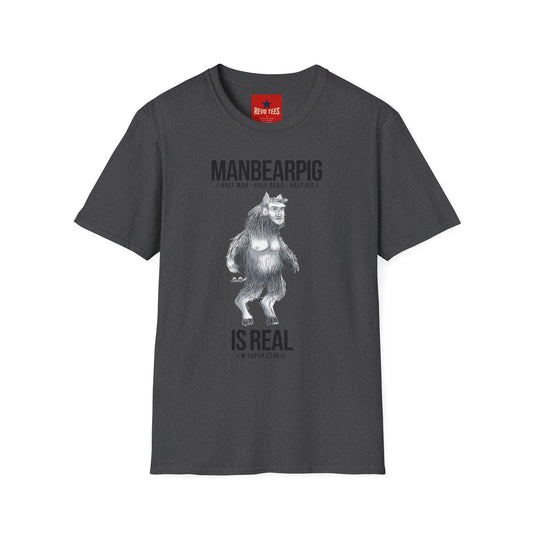 ManBearPig T-Shirt — "ManBearPig (Half Man · Half Bear · Half Pig)" Novelty Tee