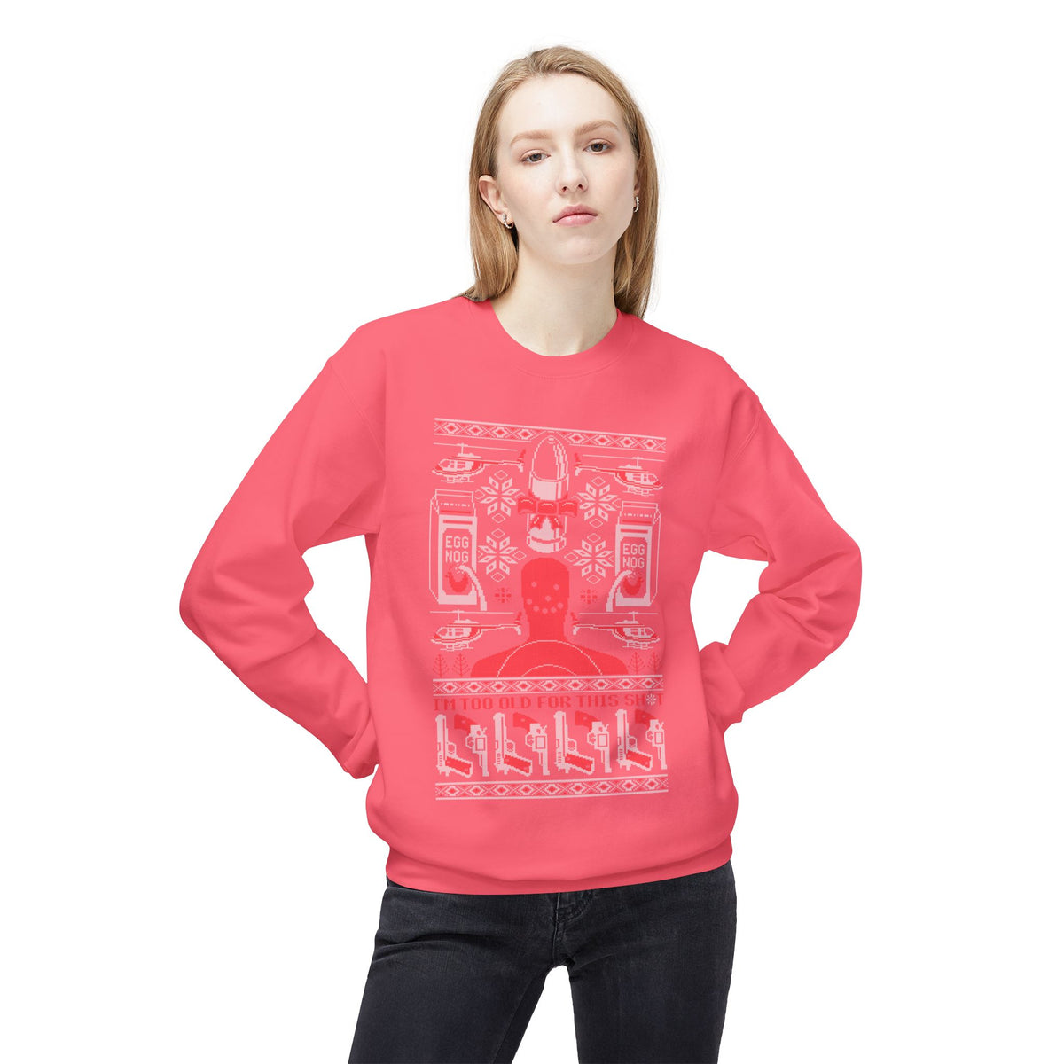 Lethal Knitting - Too Old For This Sh!t Christmas Ugly Sweater