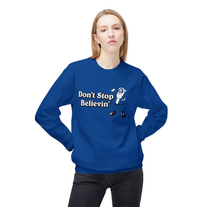 Christmas - 'Don't Stop Believin'' Santa Crewneck Sweatshirt