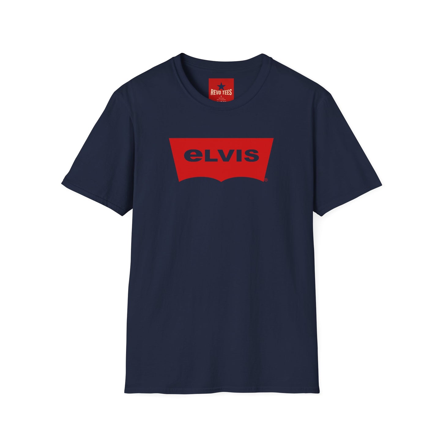Elvis Logo T-Shirt — Retro Red Graphic Tee for Music Fans