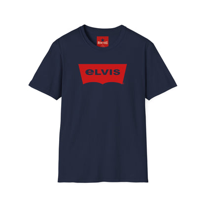 Elvis Logo T-Shirt — Retro Red Graphic Tee for Music Fans