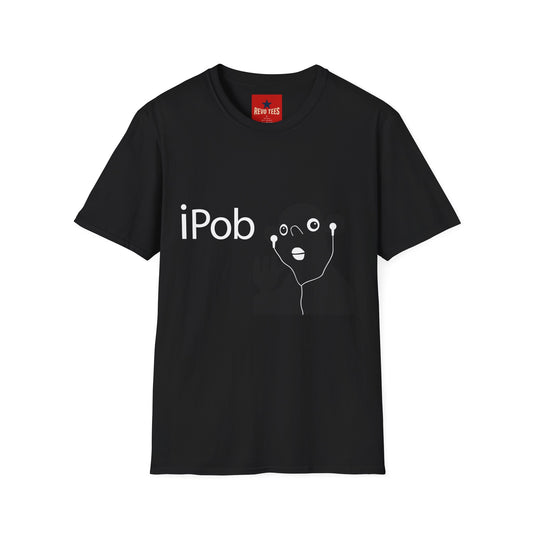 iPob Funny Graphic T-Shirt — Cute Earbud Face Tech Tee
