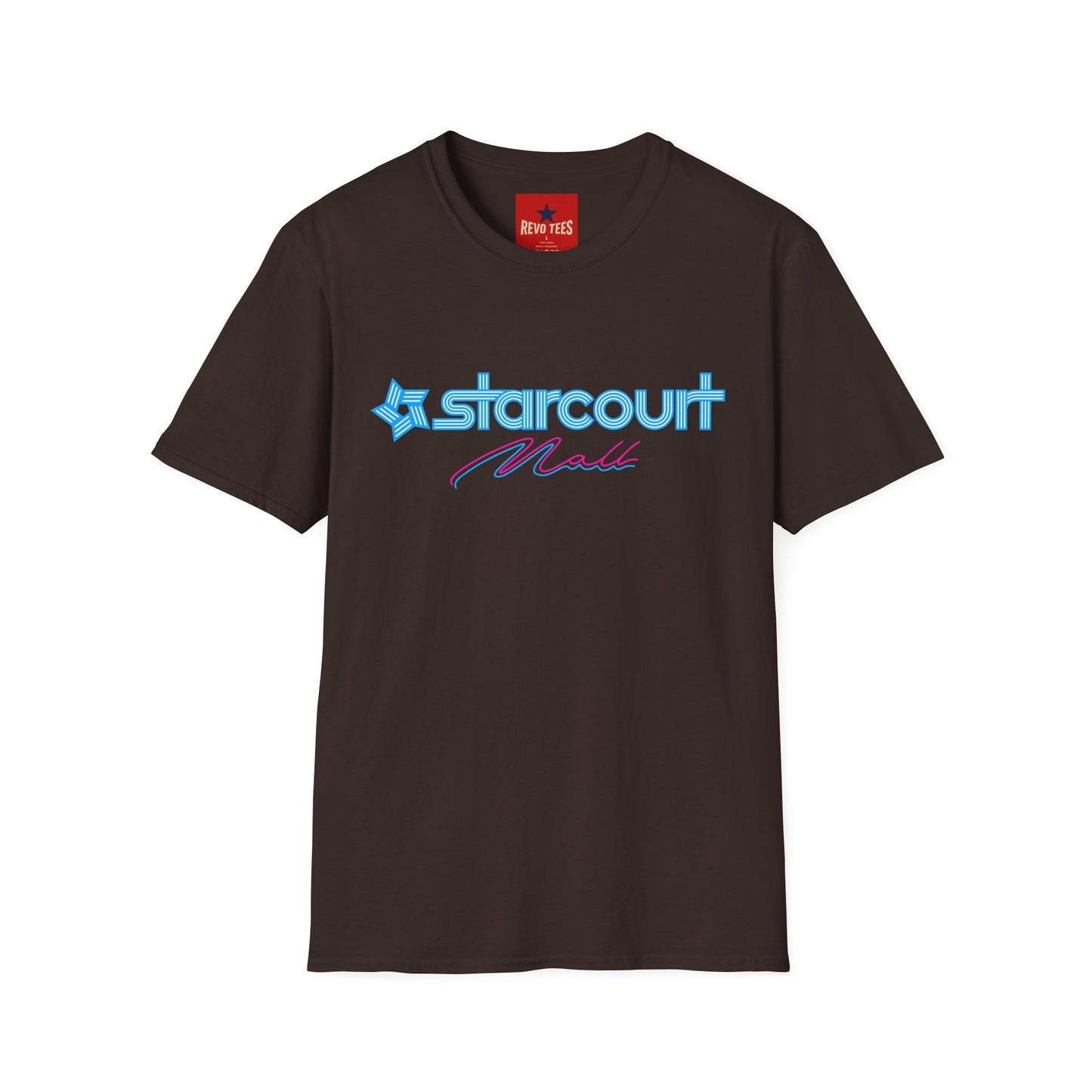 Starcourt Mall Retro Logo T-Shirt — 80s Neon Vintage-Inspired Tee