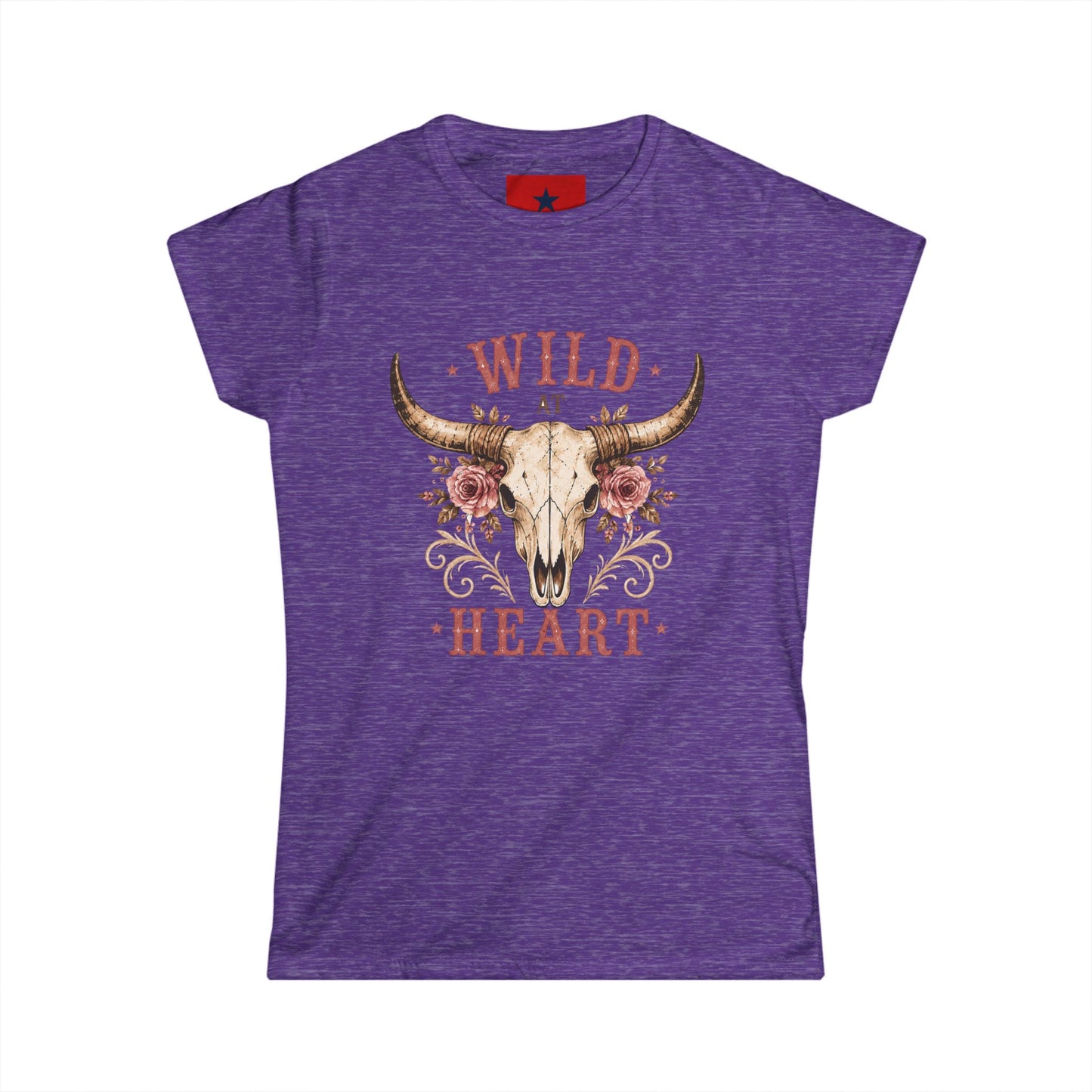 Wild at Heart Tee — Floral Longhorn Skull Women's T-Shirt