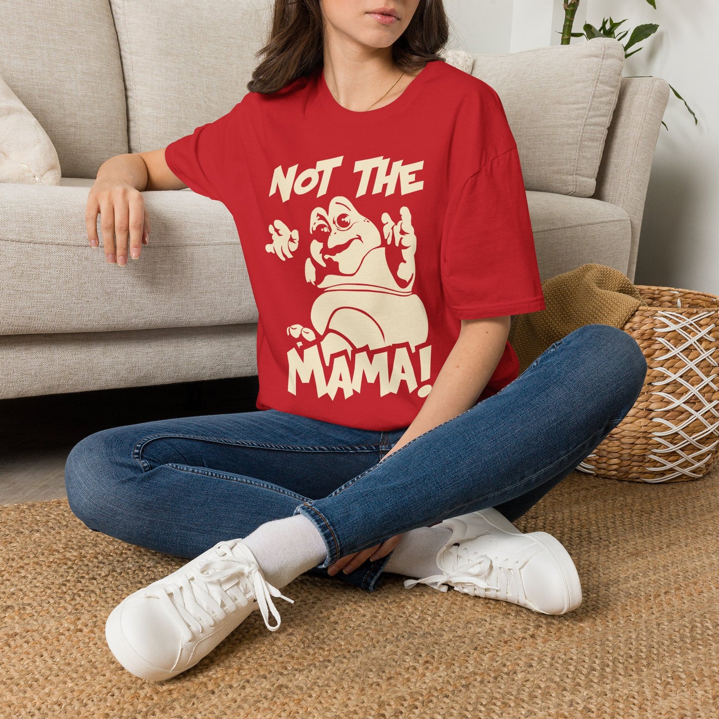 Not The Mama! Retro Creature Graphic T-Shirt — Funny Pop Culture Quote Tee