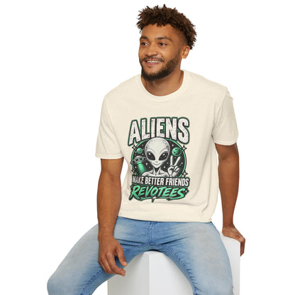 REVOTEES "Aliens Make Better Friends Revotees" Sci‑Fi Tee