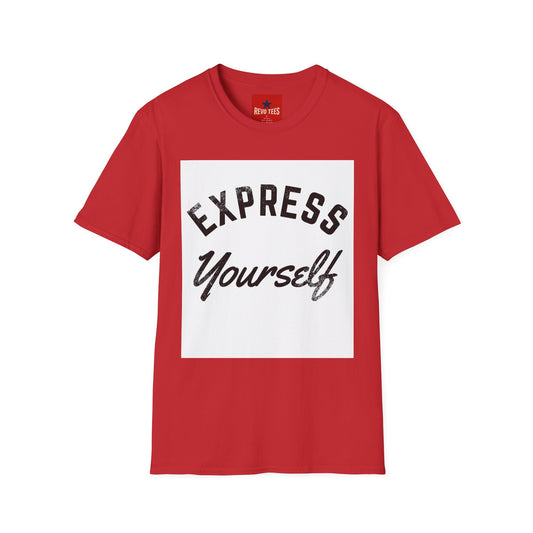 Revotees Express Yourself Casual Motivational Graphic T-Shirt - alternate view 2