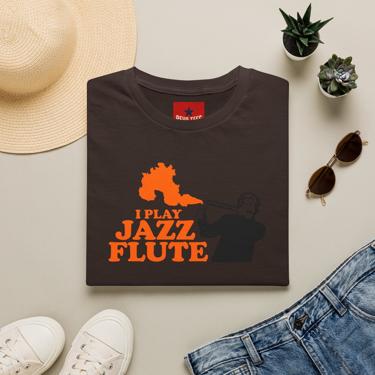 I Play Jazz Flute - Anchor Man - Unisex Softstyle T-Shirt