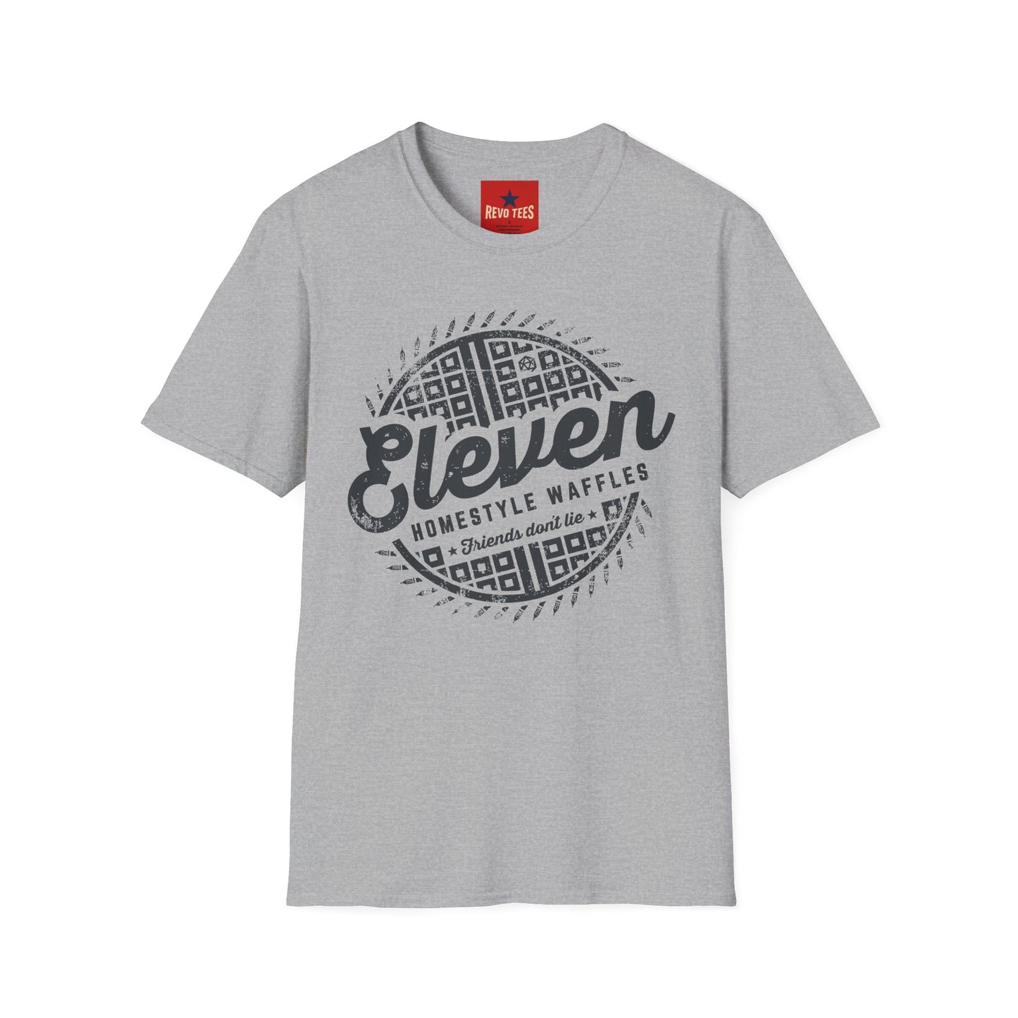 Eleven Waffles Graphic T-Shirt — Retro Breakfast Cafe Tee