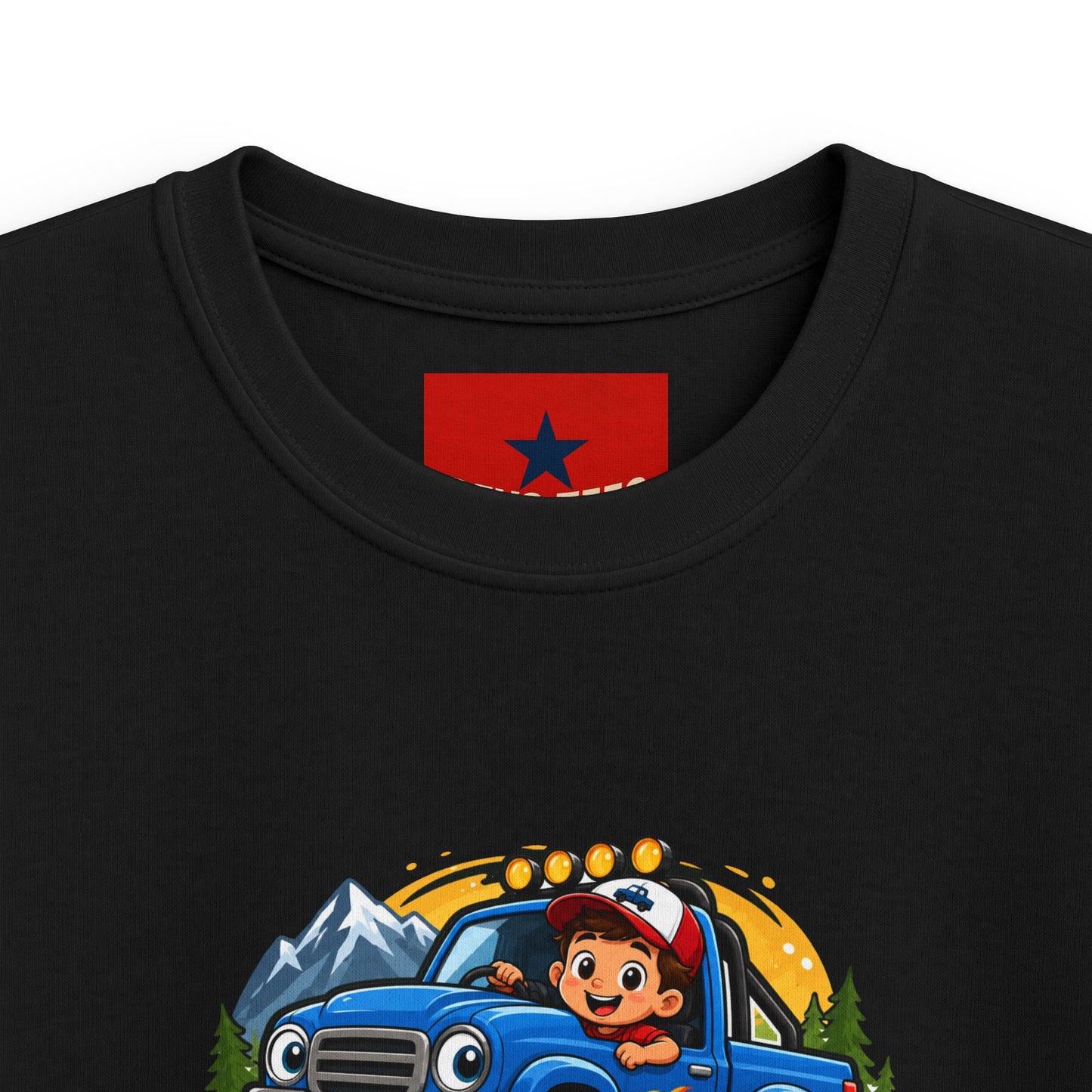 Kids Tee — "Lil' Trucker" Monster Truck Kids T-Shirt | Cute Off-Road Cartoon Top