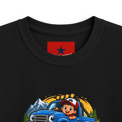 Kids Tee — "Lil' Trucker" Monster Truck Kids T-Shirt | Cute Off-Road Cartoon Top