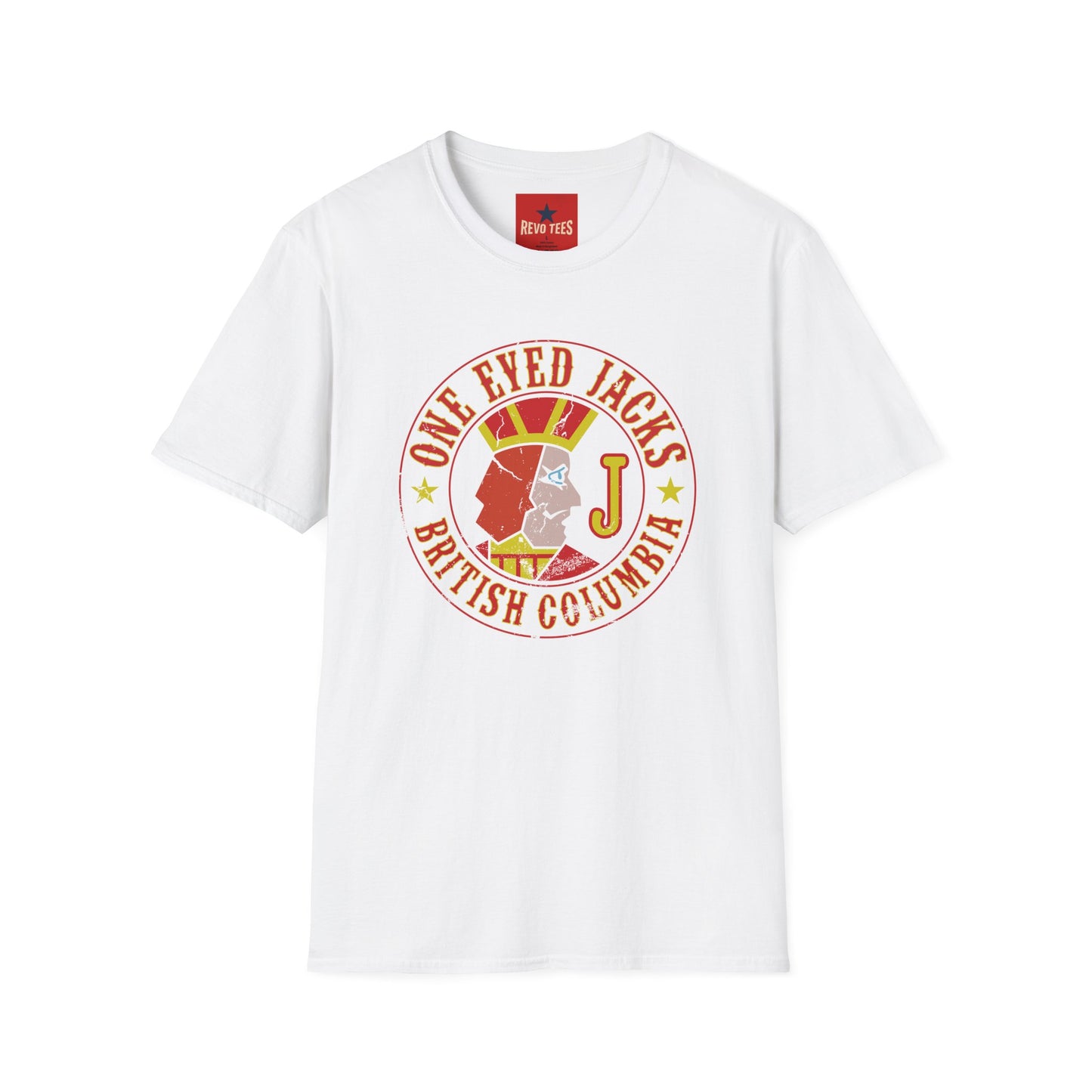 One Eyed Jacks British Columbia T-Shirt — Retro Casino Logo Tee