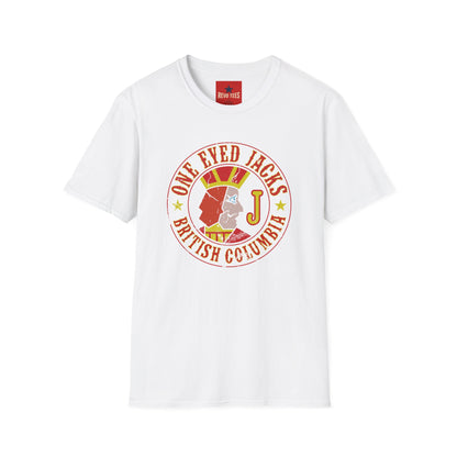 One Eyed Jacks British Columbia T-Shirt — Retro Casino Logo Tee