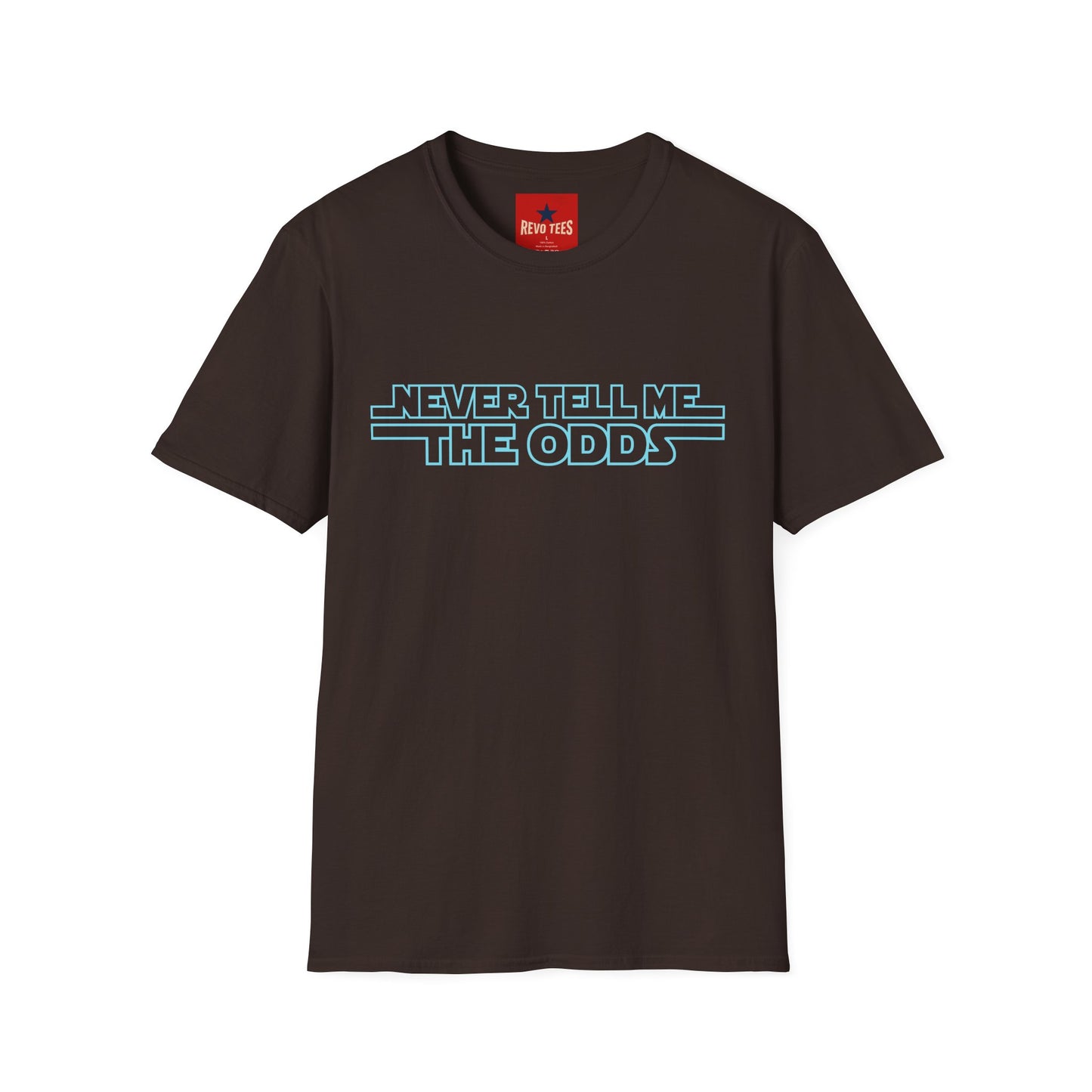 Never Tell Me the Odds T-Shirt — Retro Sci‑Fi Quote Tee