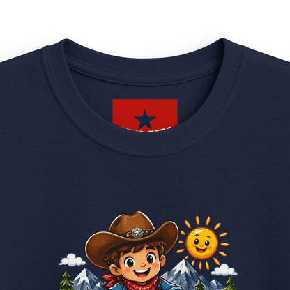 Kids T-Shirt – "Born to Roam" Cute Cowboy Adventure Tee for Little Explorers