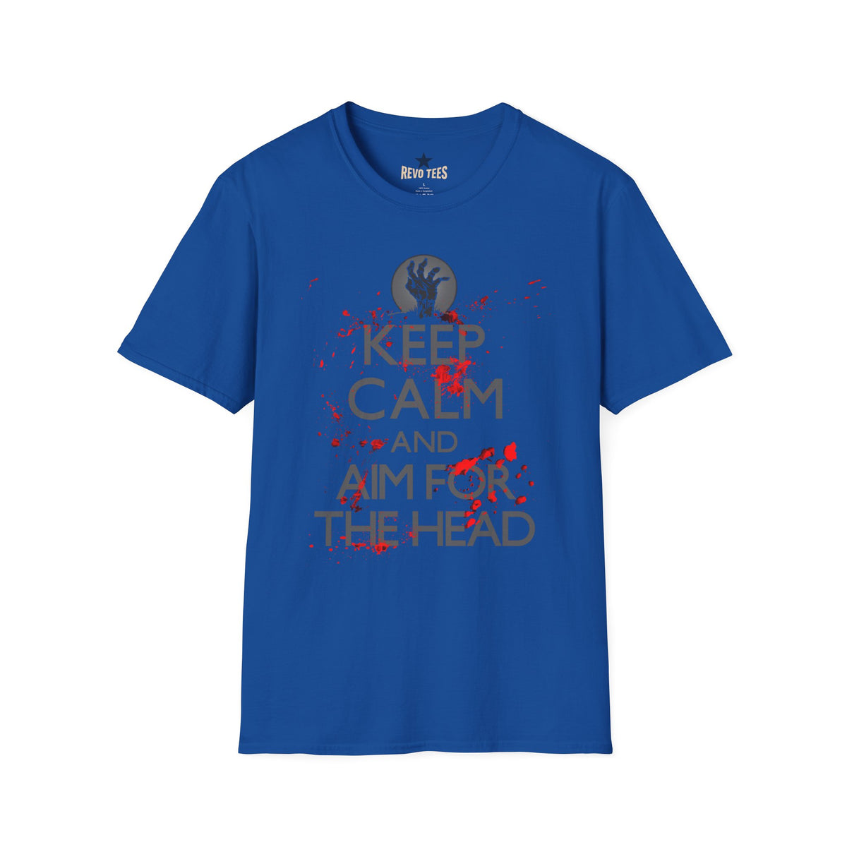 Revotees Keep Calm and Aim for the Head Horror Zombie Graphic T-Shirt - alternate view 2
