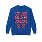 "You Go Glen Coco" Candy Cane Holiday Graphic Crewneck Sweatshirt