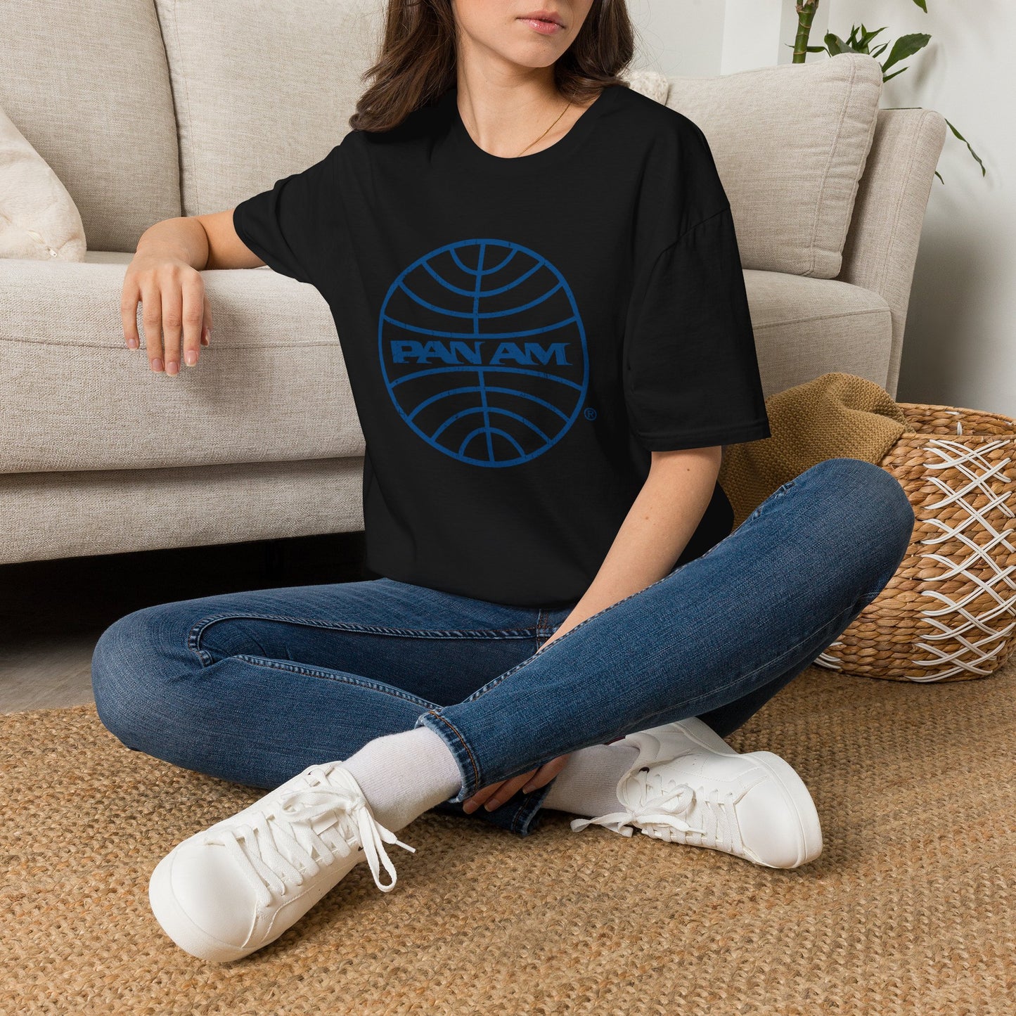 Pan Am Retro Logo T-Shirt — Vintage Airline Travel Tee