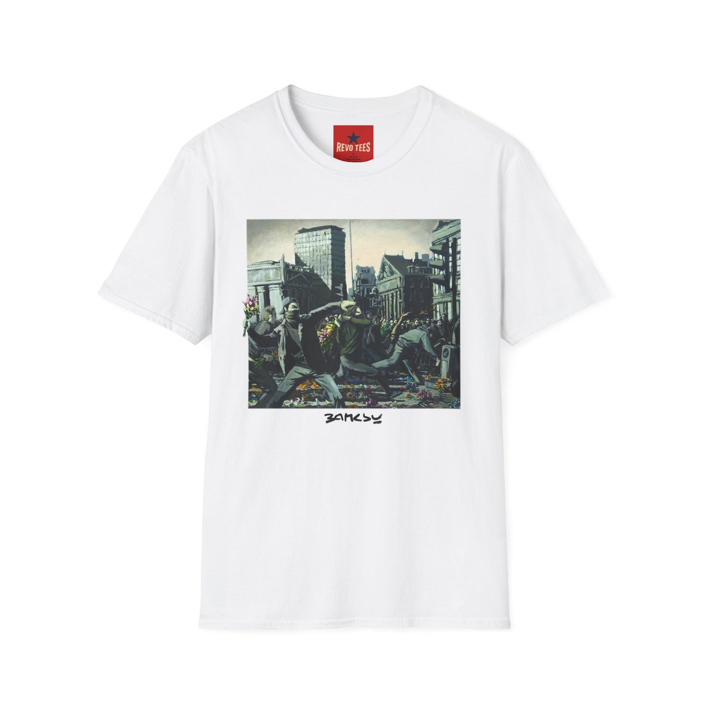 Banksy City Riot Graphic T-Shirt — Urban Protest Art Tee