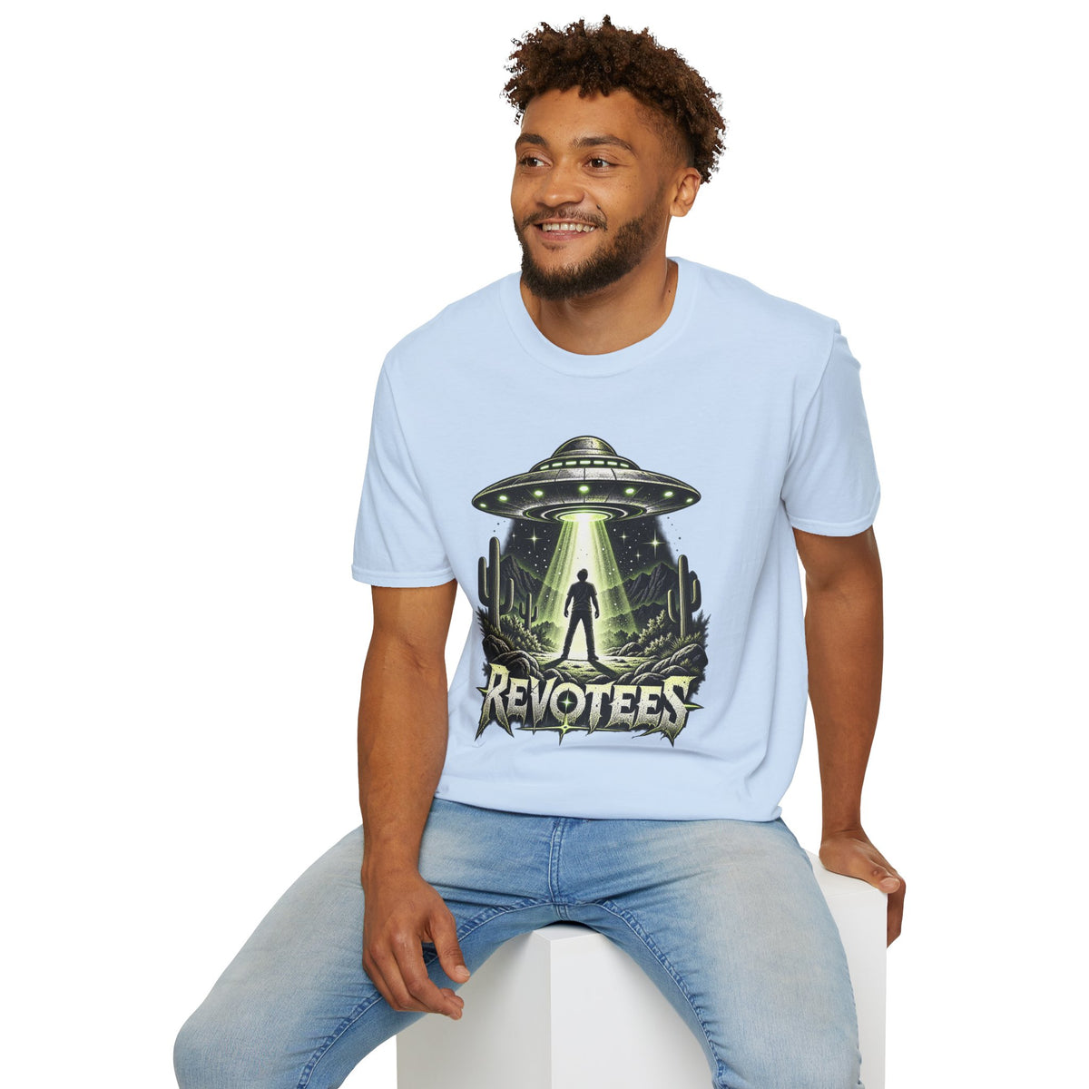 REVOTEES Alien Abduction – Sci‑Fi UFO Graphic Tee