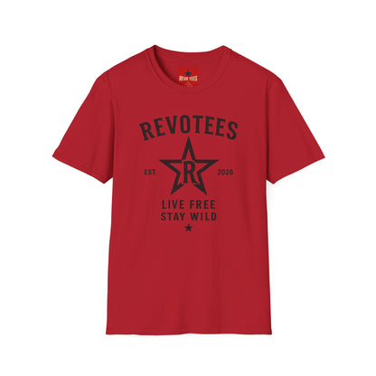 REVOTEES Graphic T-Shirt — "Revotees" Star Logo Tee (Est. 2026)