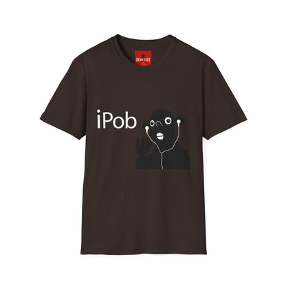 iPob Funny Graphic T-Shirt — Cute Earbud Face Tech Tee