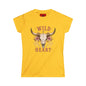 Wild at Heart Tee — Floral Longhorn Skull Women's T-Shirt