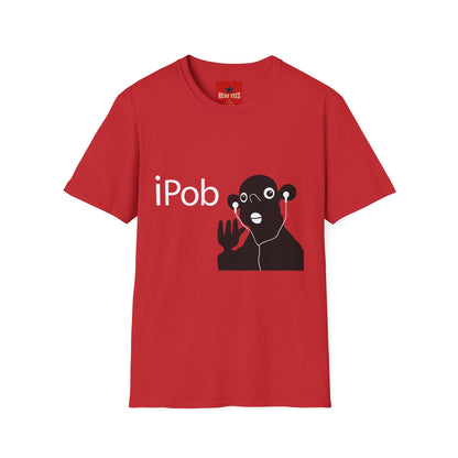 iPob Funny Graphic T-Shirt — Cute Earbud Face Tech Tee