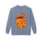 Flaming Santa Skull Redneck - I mean Crewneck Sweatshirt