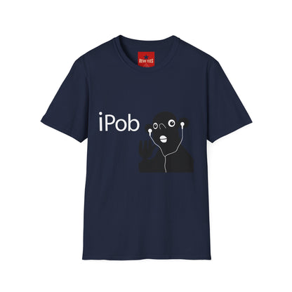 iPob Funny Graphic T-Shirt — Cute Earbud Face Tech Tee