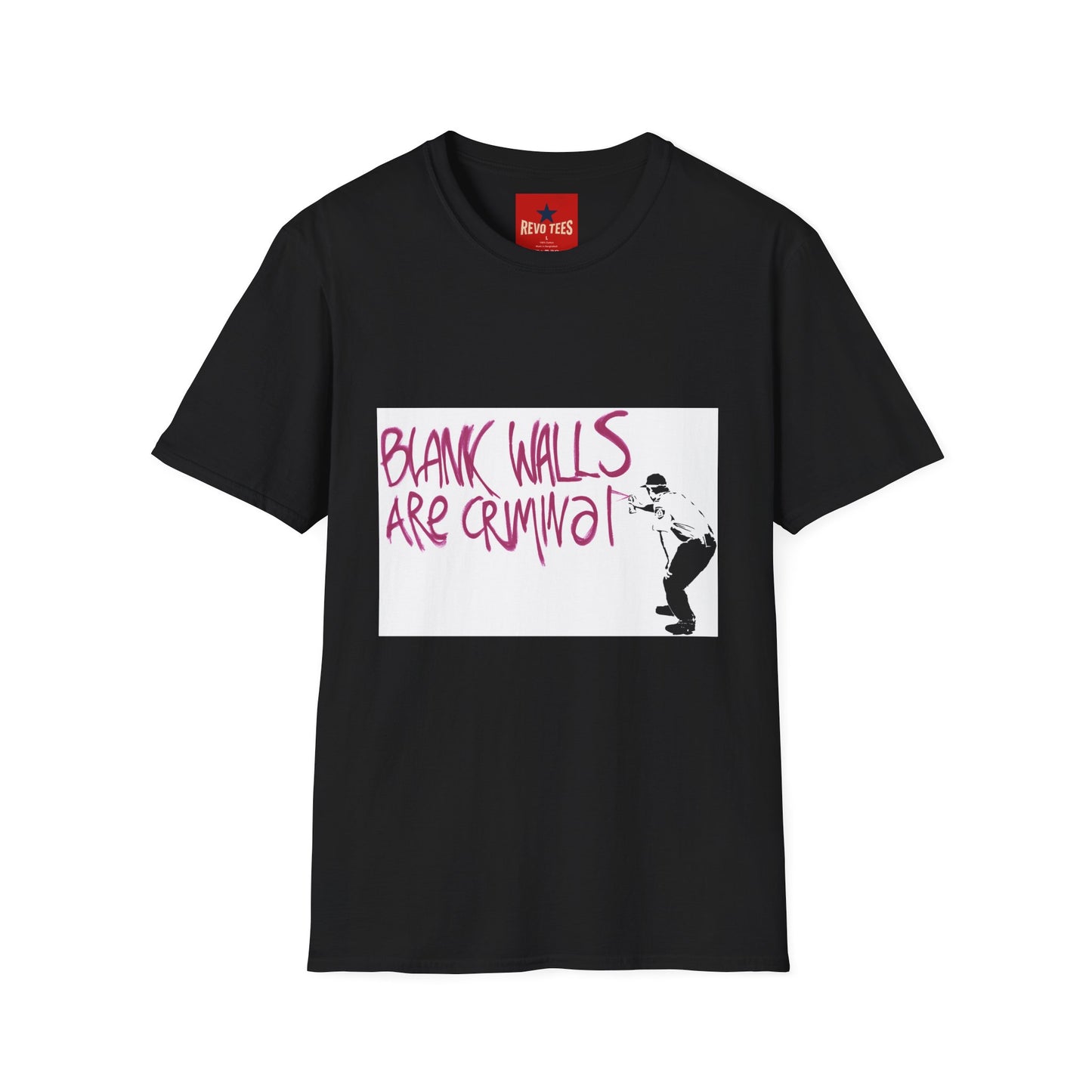 T-Shirt — “Blank Walls Are Criminal” Street Art Graphic Tee