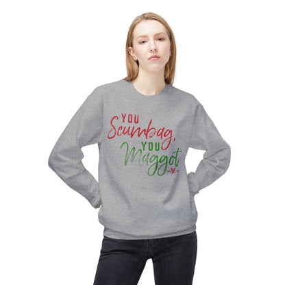 "You Scumbag, You Maggot" Festive Fairy Tale of New York Script Crewneck Sweatshirt