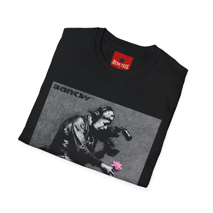Banksy Flower Thrower T-Shirt — Urban Street Art Graphic Tee